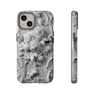 Rococo Marble Rose · Tough Phone Case for iPhone · White