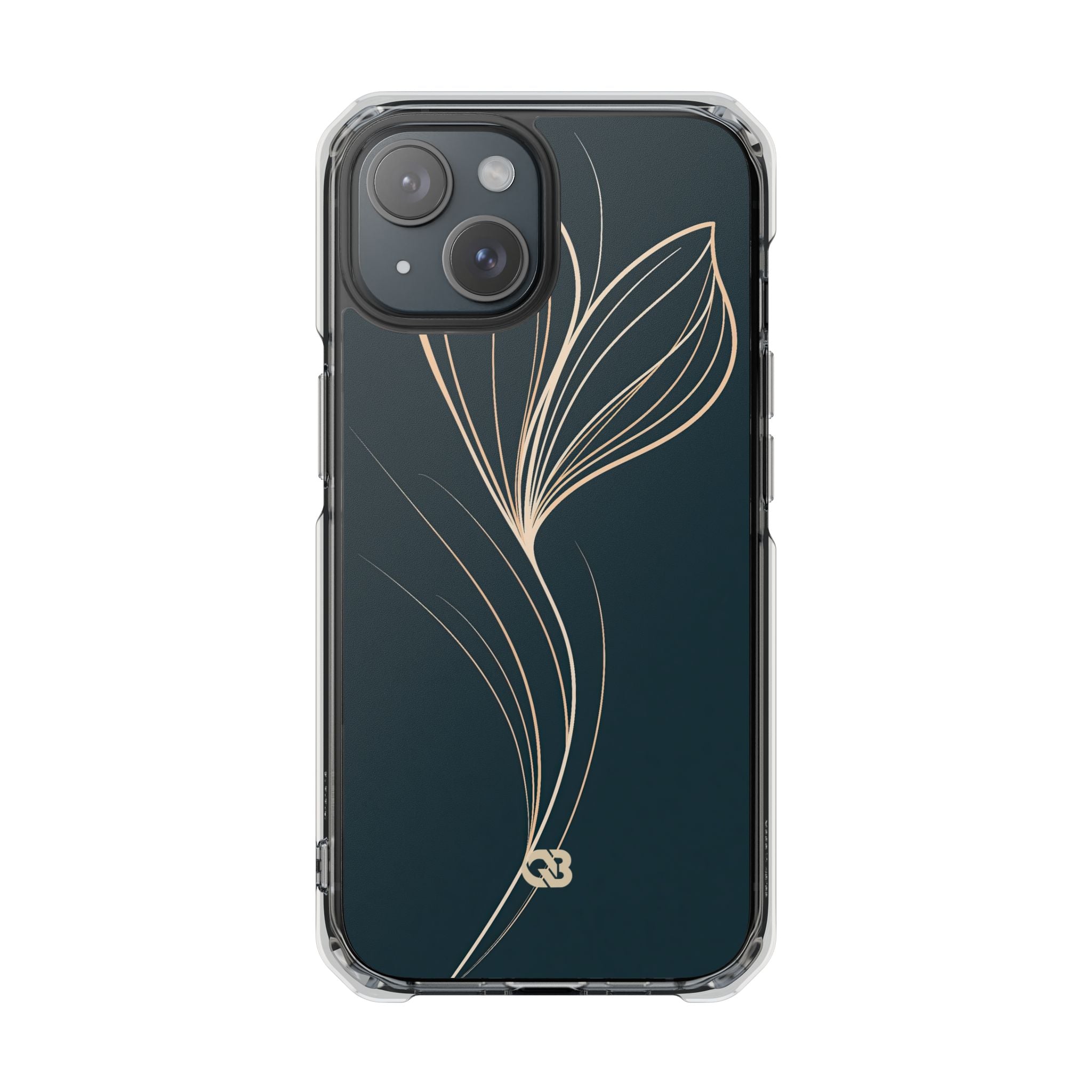 Teal Impact MagSafe Phone Case for iPhone - Sandstone Silk Flora