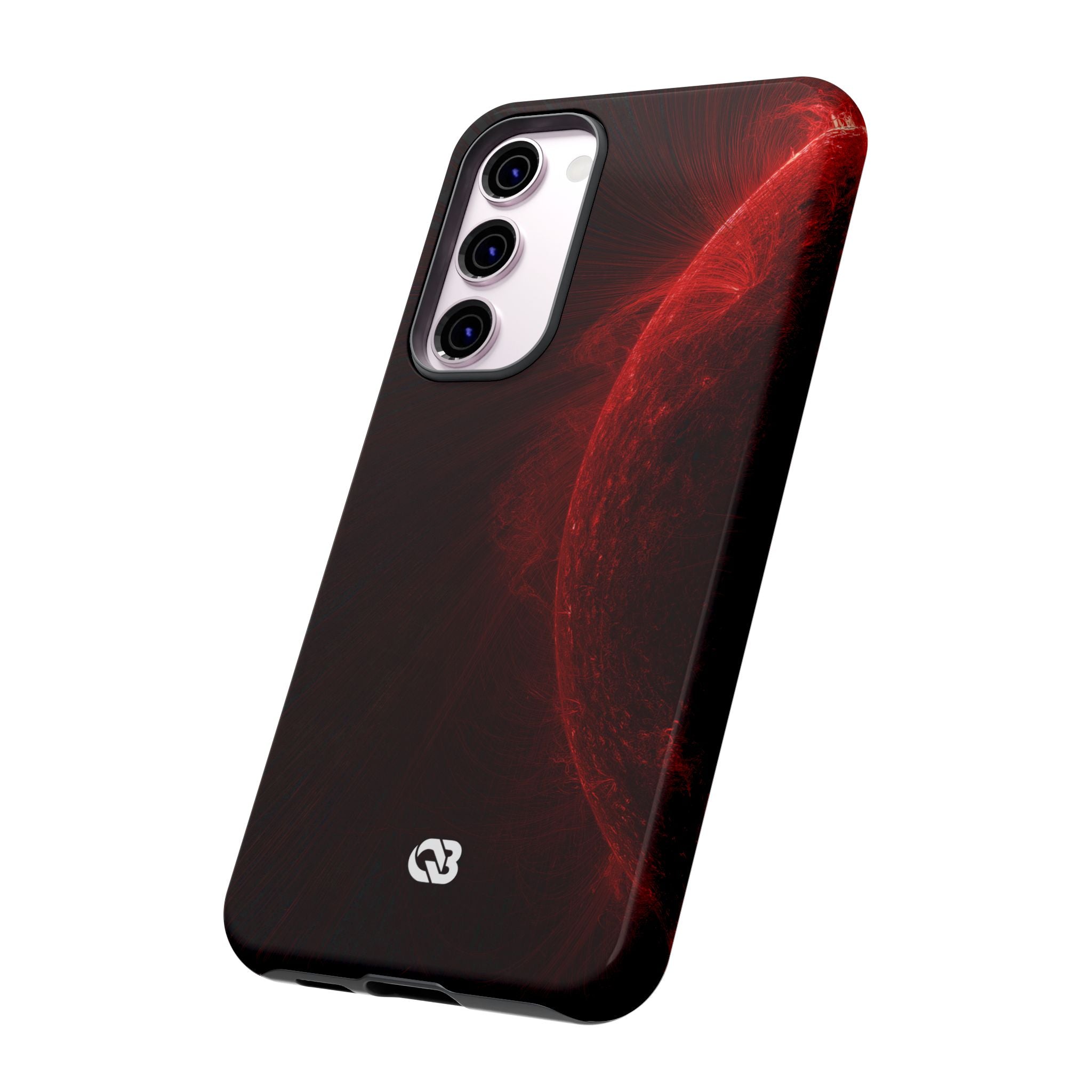 Red Tough Phone Case for Samsung - Solar Crimson Flare