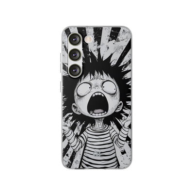 Chaotic Monochrome Scream · Soft Telefoncover for Samsung