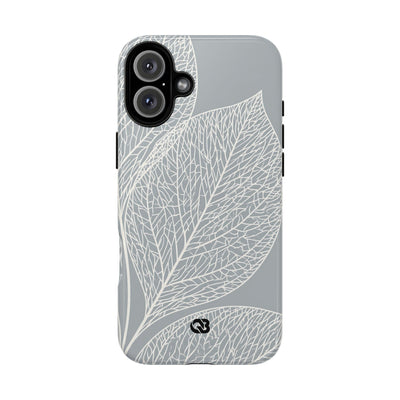 Grey Tough Phone Case for iPhone - Frosted Ash Veins