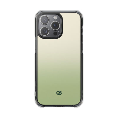 Muted Sage Ombre · Clear Impact Magnetic Phone Case for iPhone · Green