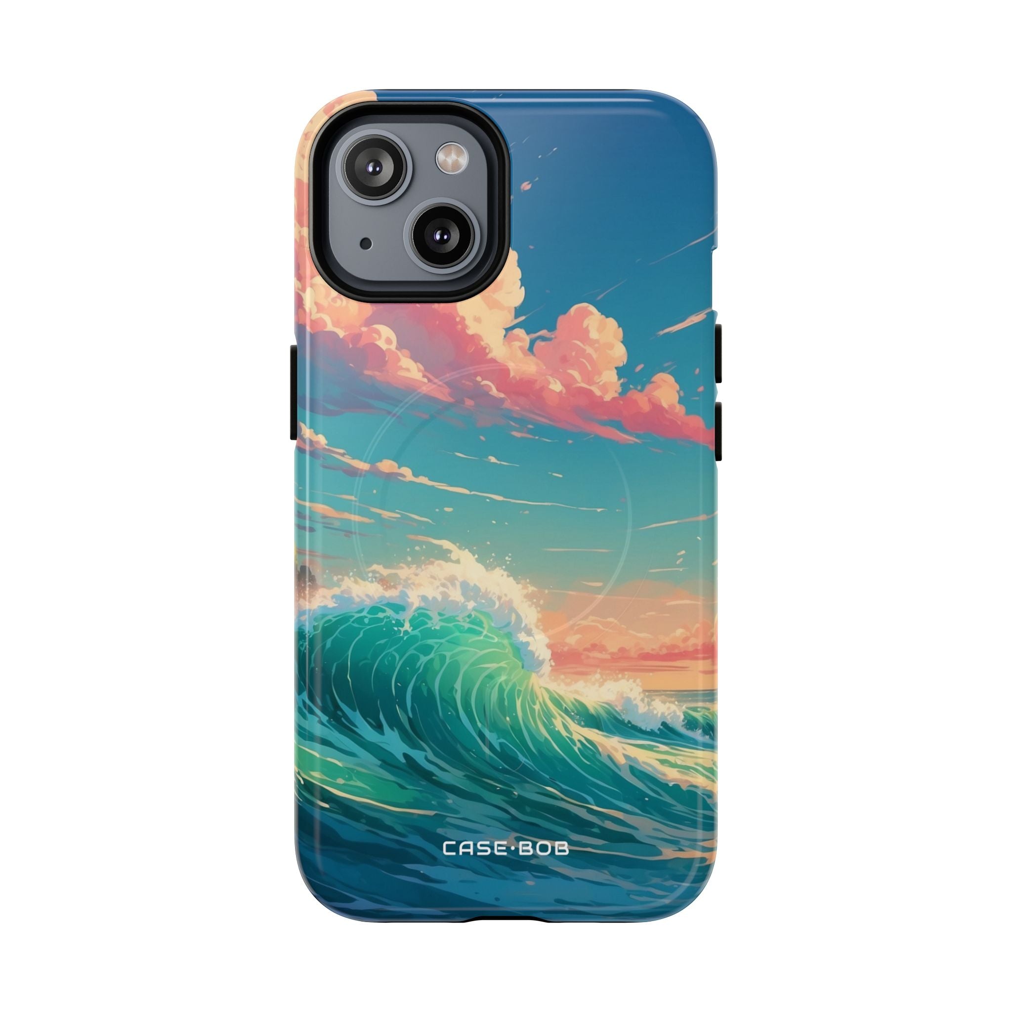 Turquoise Curl iPhone 14 Case - Tough+