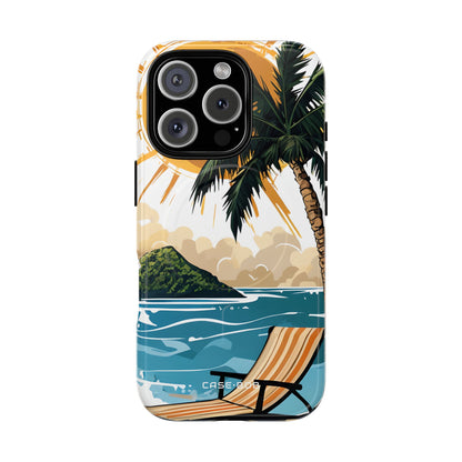 Sunny Palm Breeze iPhone 16 Pro -kovaus - Tuff+