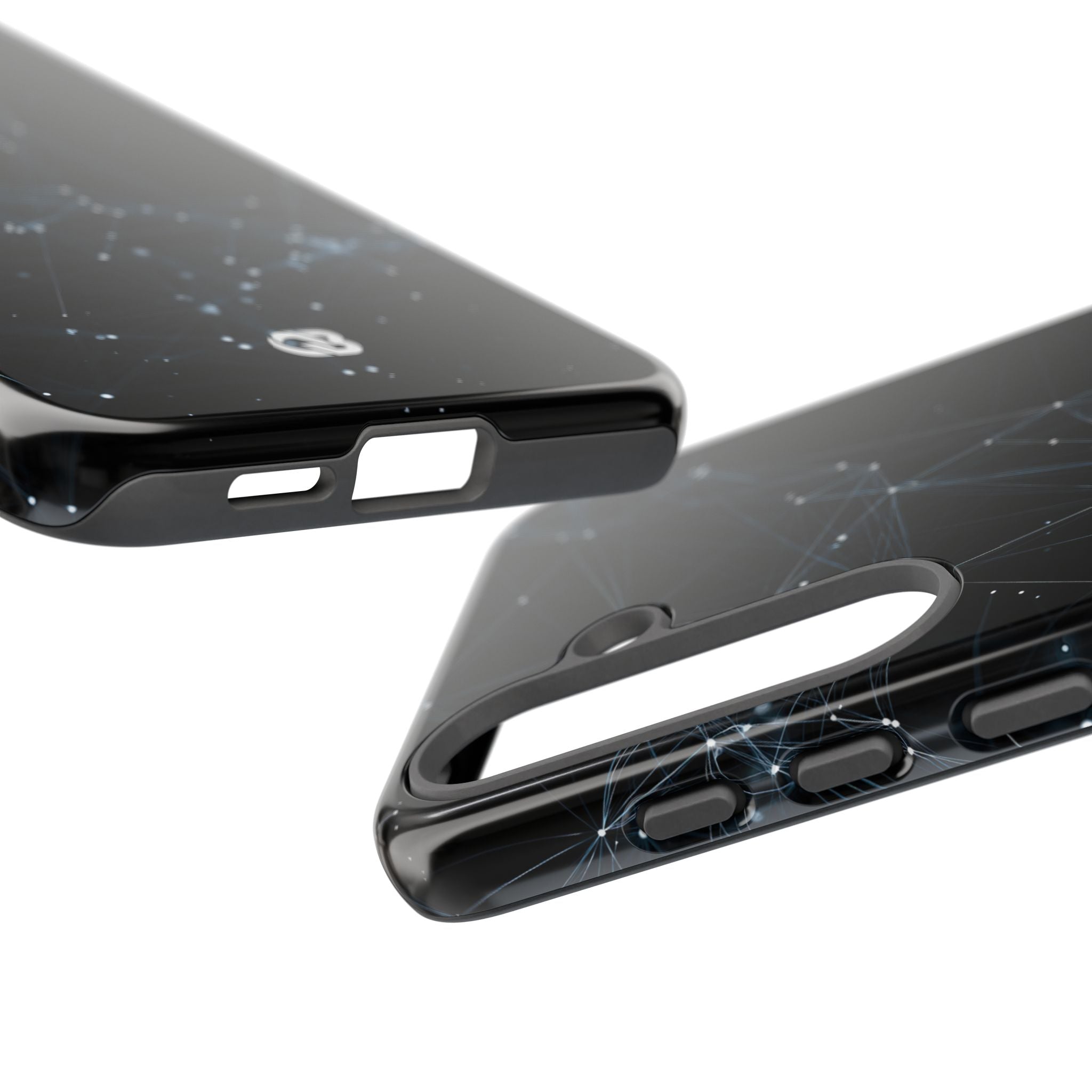 Black Tough Phone Case for Samsung - Arctic Neural Mesh