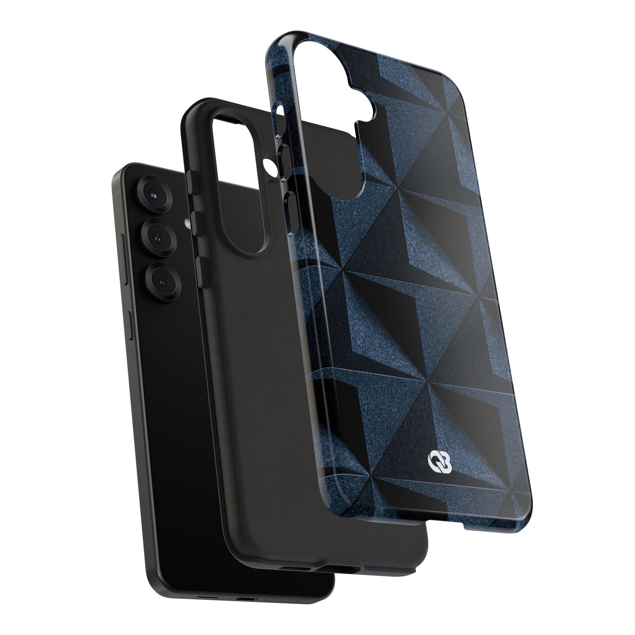 Blue Tough Phone Case for Samsung - Indigo Basalt Facets