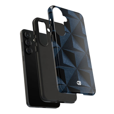 Blue Tough Phone Case for Samsung - Indigo Basalt Facets
