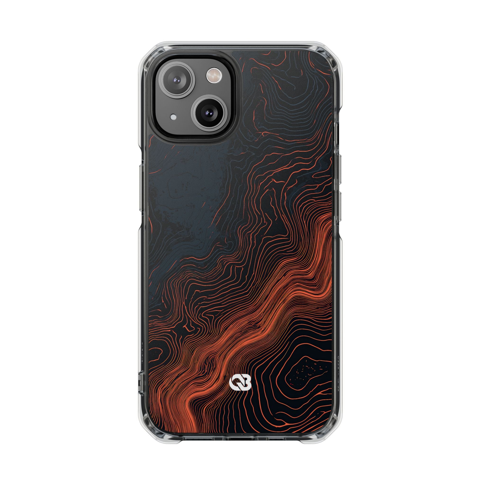 Black Impact MagSafe Phone Case for iPhone - Volcanic Basalt Map