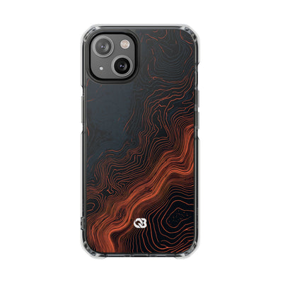 Black Impact MagSafe Phone Case for iPhone - Volcanic Basalt Map