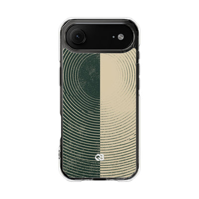 Concentric Duality · Clear Impact Magnetic Phone Case for iPhone ·  Green