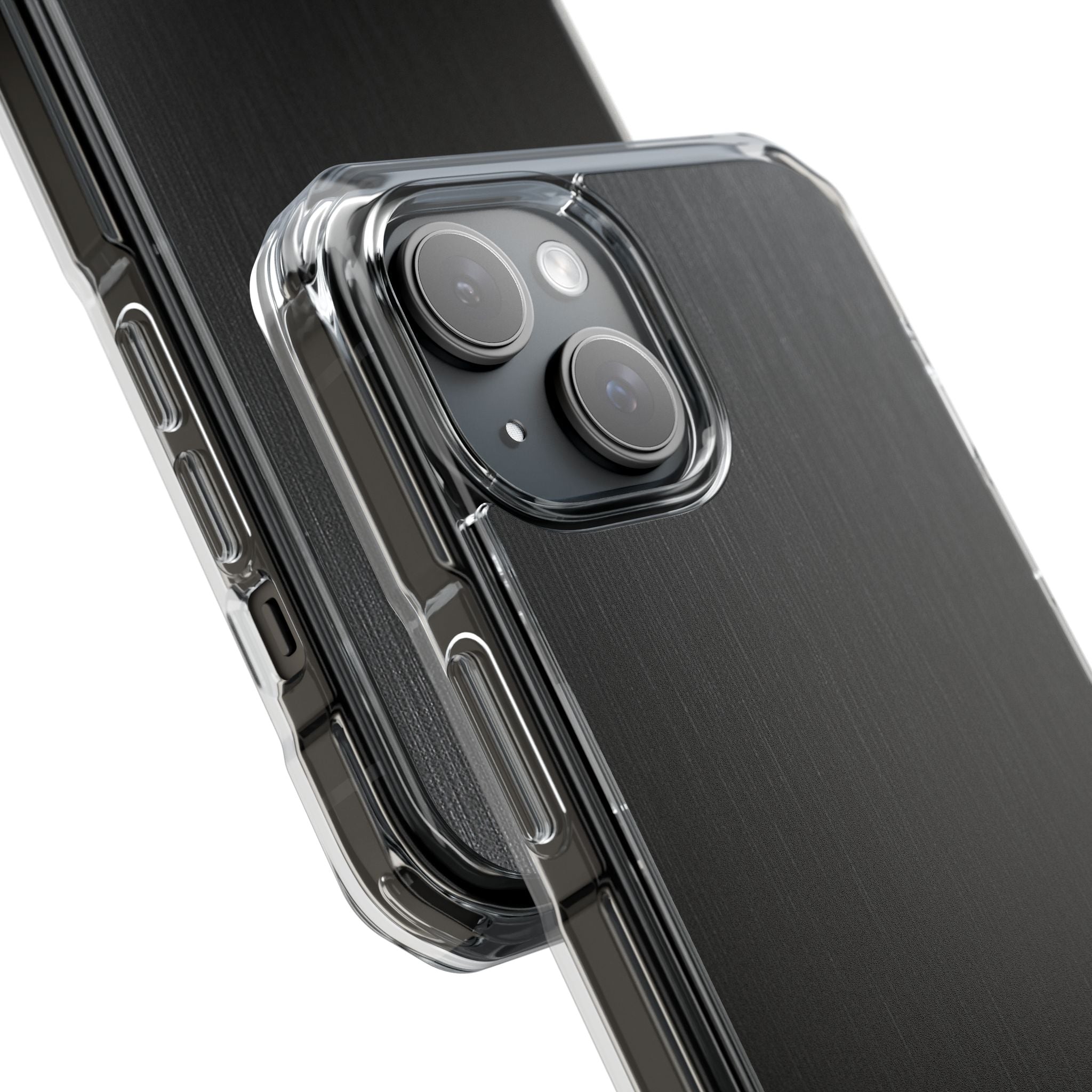 Black Impact MagSafe Phone Case for iPhone - Brushed Obsidian Slate