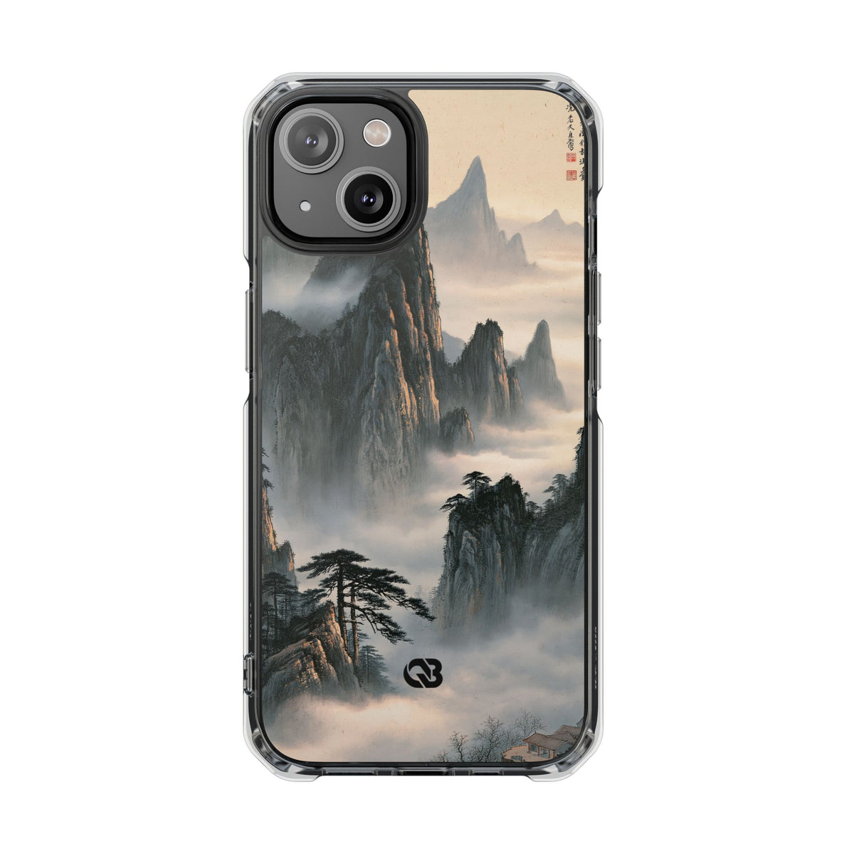 Sacred Mountain Mist · Clear Impact Magnetic Phone Case for iPhone · Beige