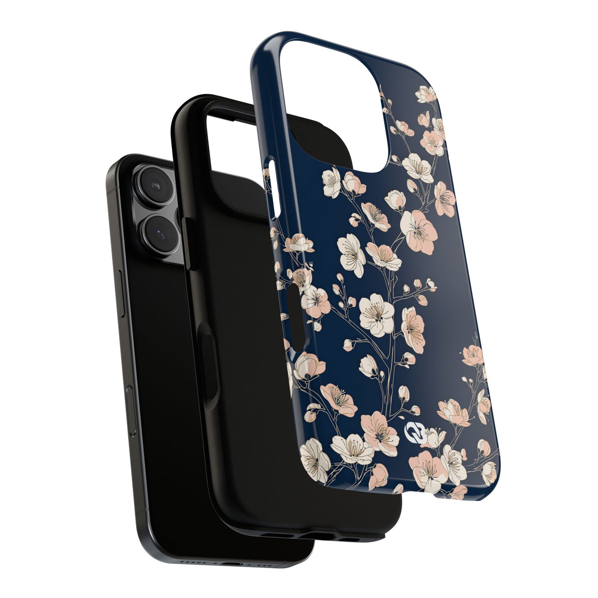 Midnight Plum Blossom · Tough Phone Case for iPhone · Blue
