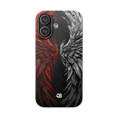 Split Crimson Wing · Soft Phone Case for iPhone
