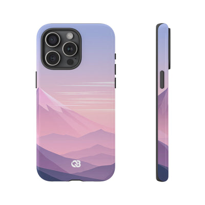 Purple Tough Phone Case for iPhone - Lavender Alpine Dawn