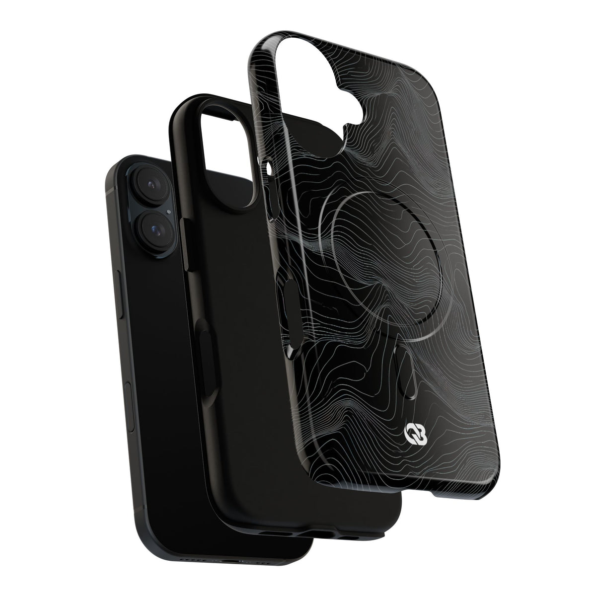 Obsidian Contour Elevation · Tough 2.0 Magnetic Phone Case for iPhone · Black