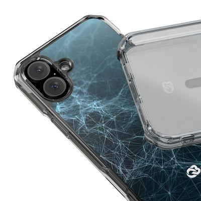 Teal Impact MagSafe Phone Case for iPhone - Arctic Neural Mesh