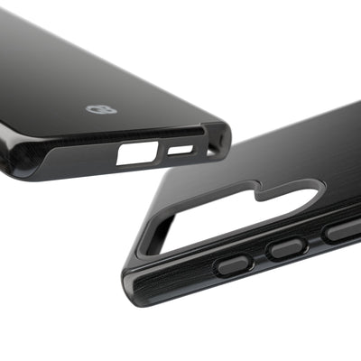 Obsidian Brushed Steel · Tough Phone Case for Samsung · Black