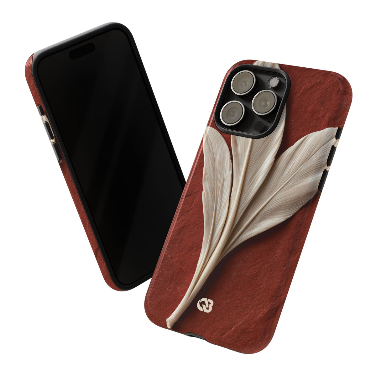 Carved Ivory Plume · Tough Phone Case for iPhone · Red