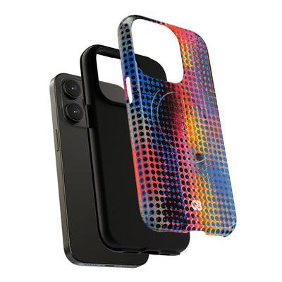 Chromatic Halftone Grid · Tough 2.0 Magnetic Phone Case for iPhone · Blue