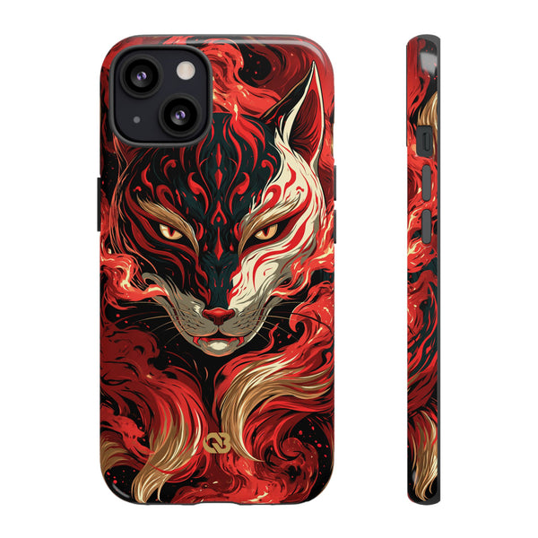 Crimson Kitsune Spirit · Tough Phone Case for iPhone · Red