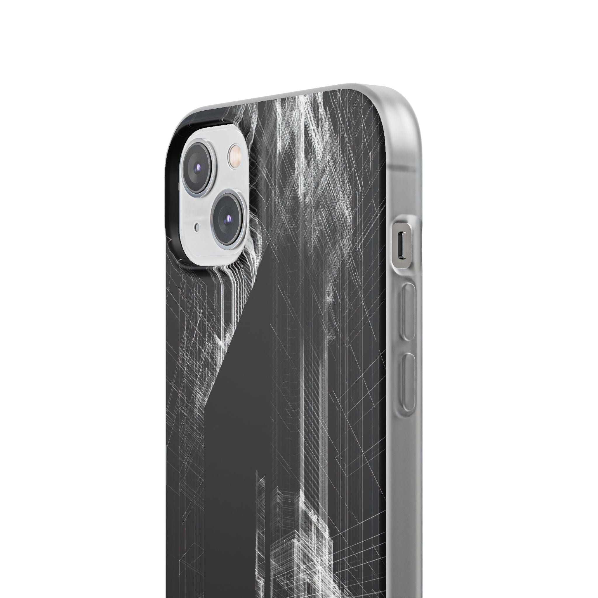 Black Lite Phone Case for iPhone - Ghost Urban Wireframe