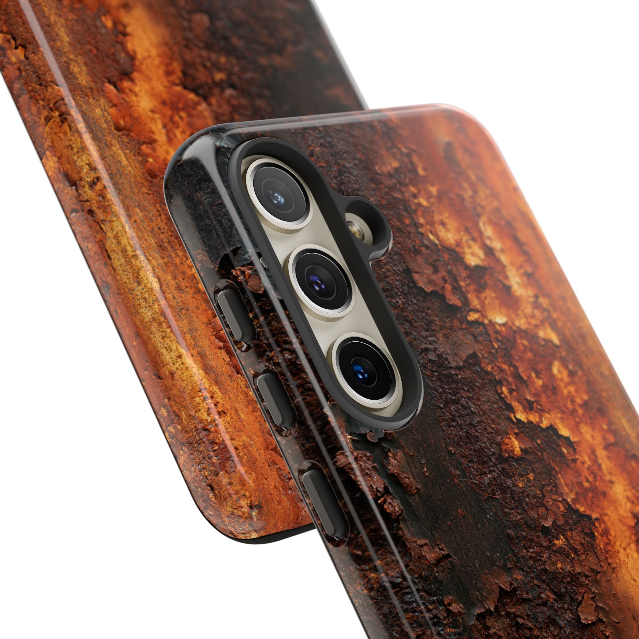 Orange Tough Phone Case for Samsung - Oxidized Iron Crust