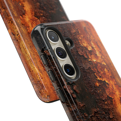 Orange Tough Phone Case for Samsung - Oxidized Iron Crust