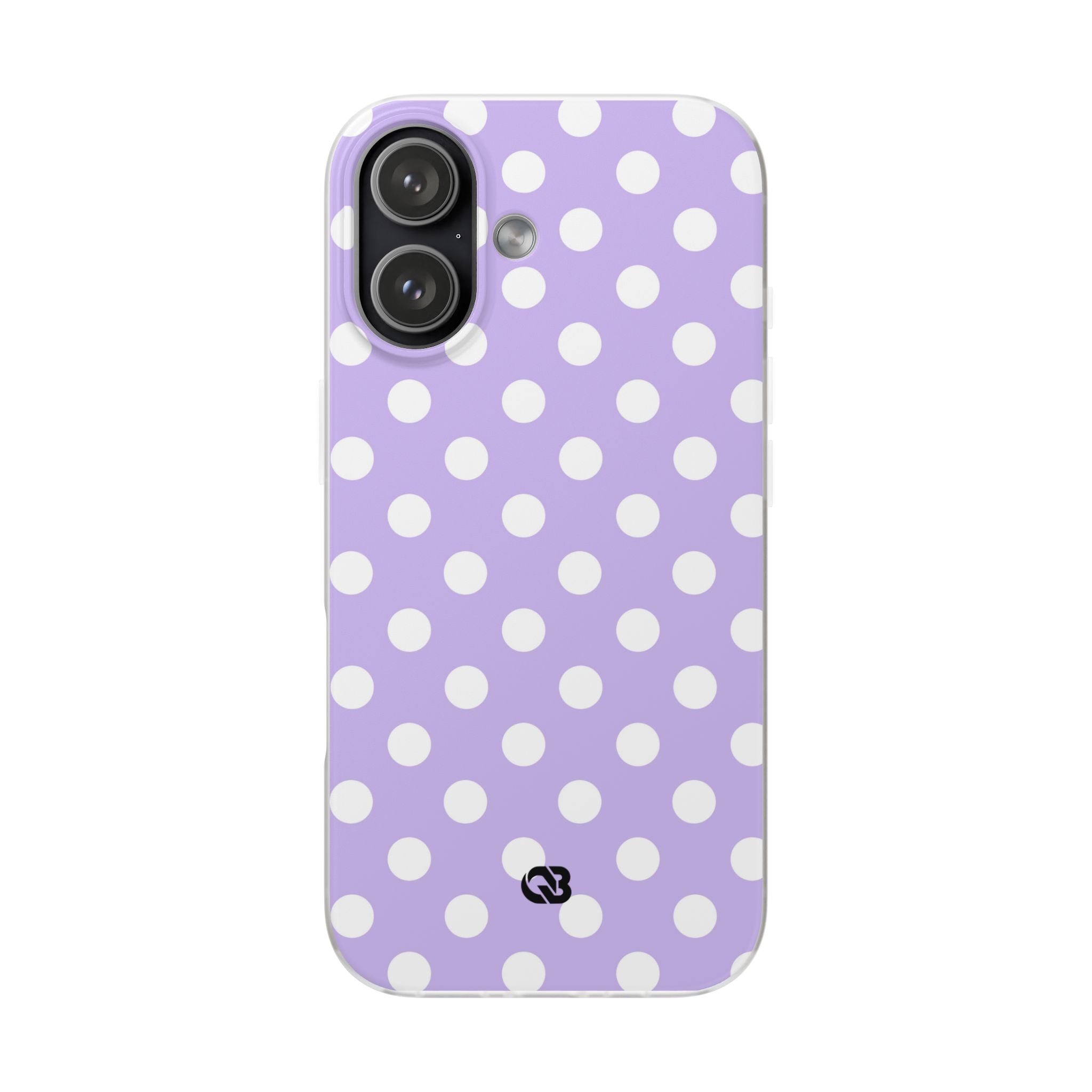 Lavender Polka Grid · Soft Phone Case for iPhone
