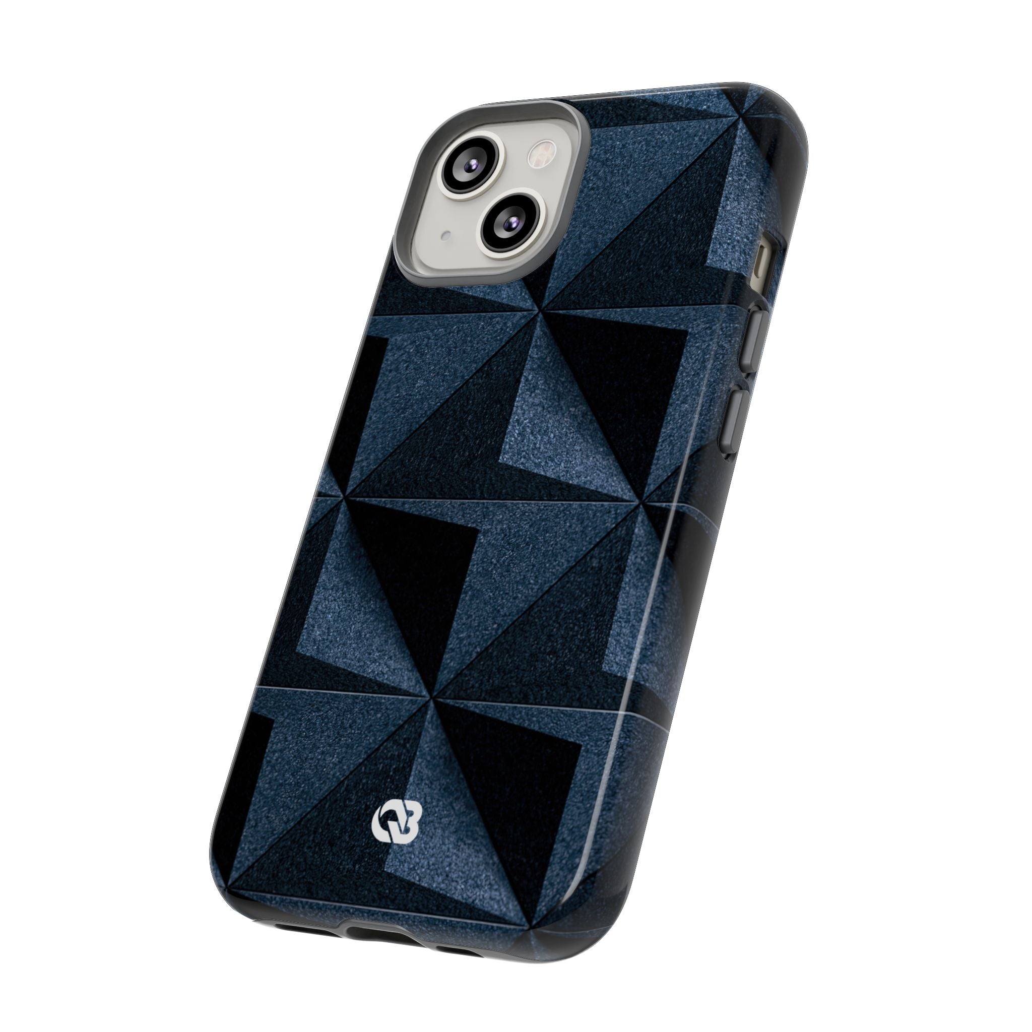 Blue Tough Phone Case for iPhone - Indigo Basalt Facets
