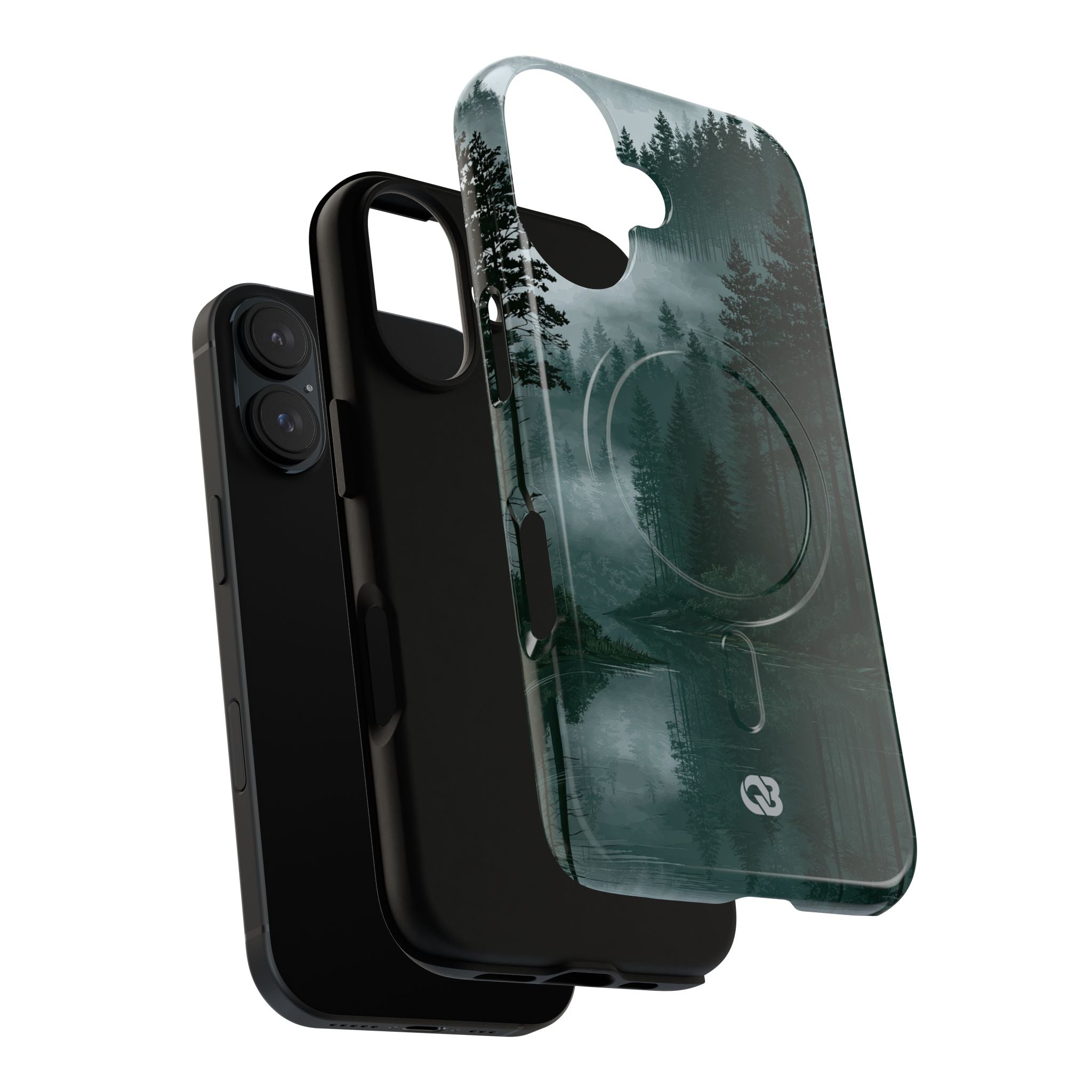 Green Tough 2.0 Magsafe Phone Case for iPhone - Misty Evergreen Mirror