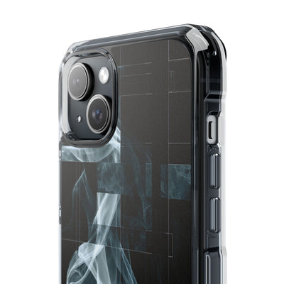Black Impact MagSafe Phone Case for iPhone - Arctic Vapor Grid