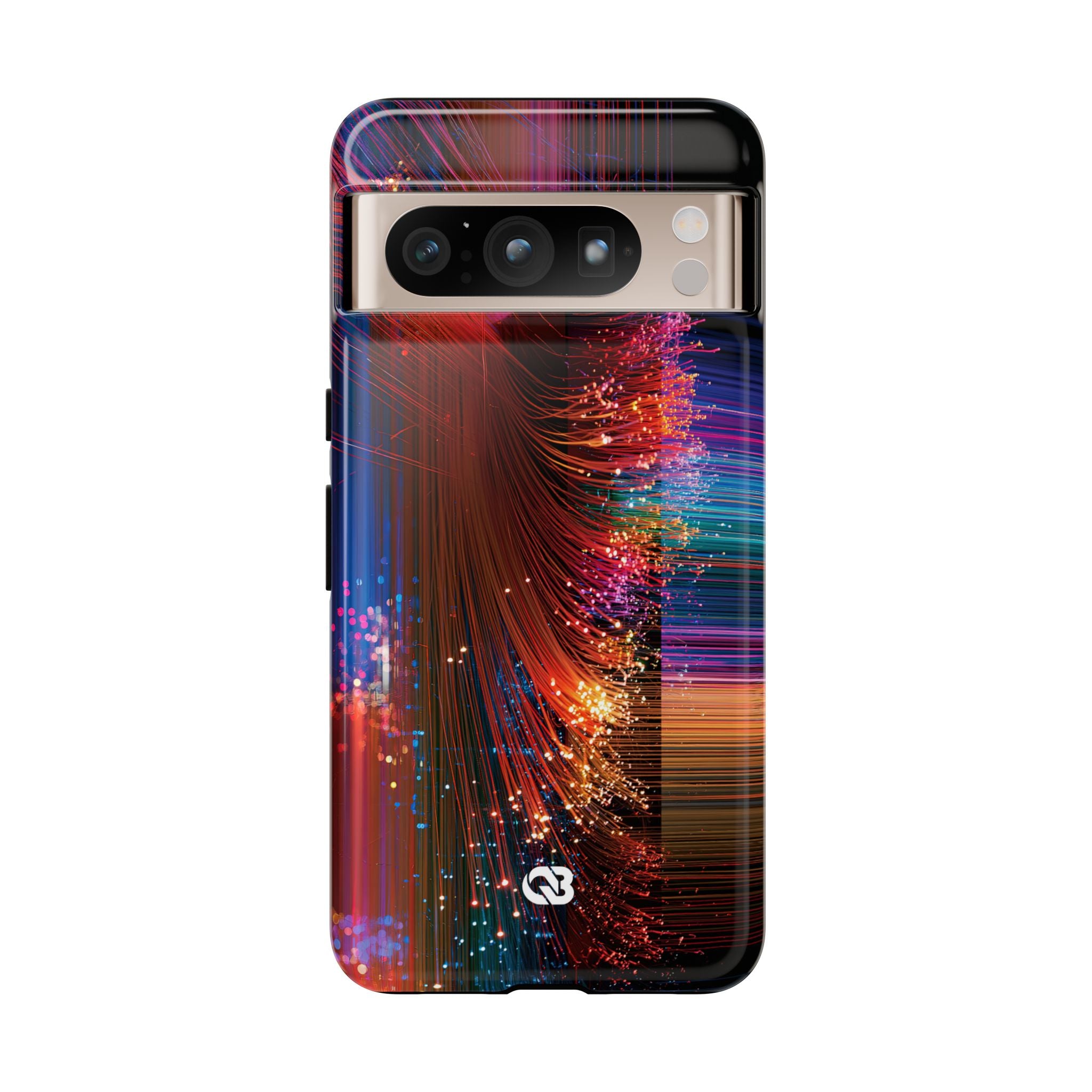 Black Tough Phone Case for Google Pixel - Cyber Optic Streak