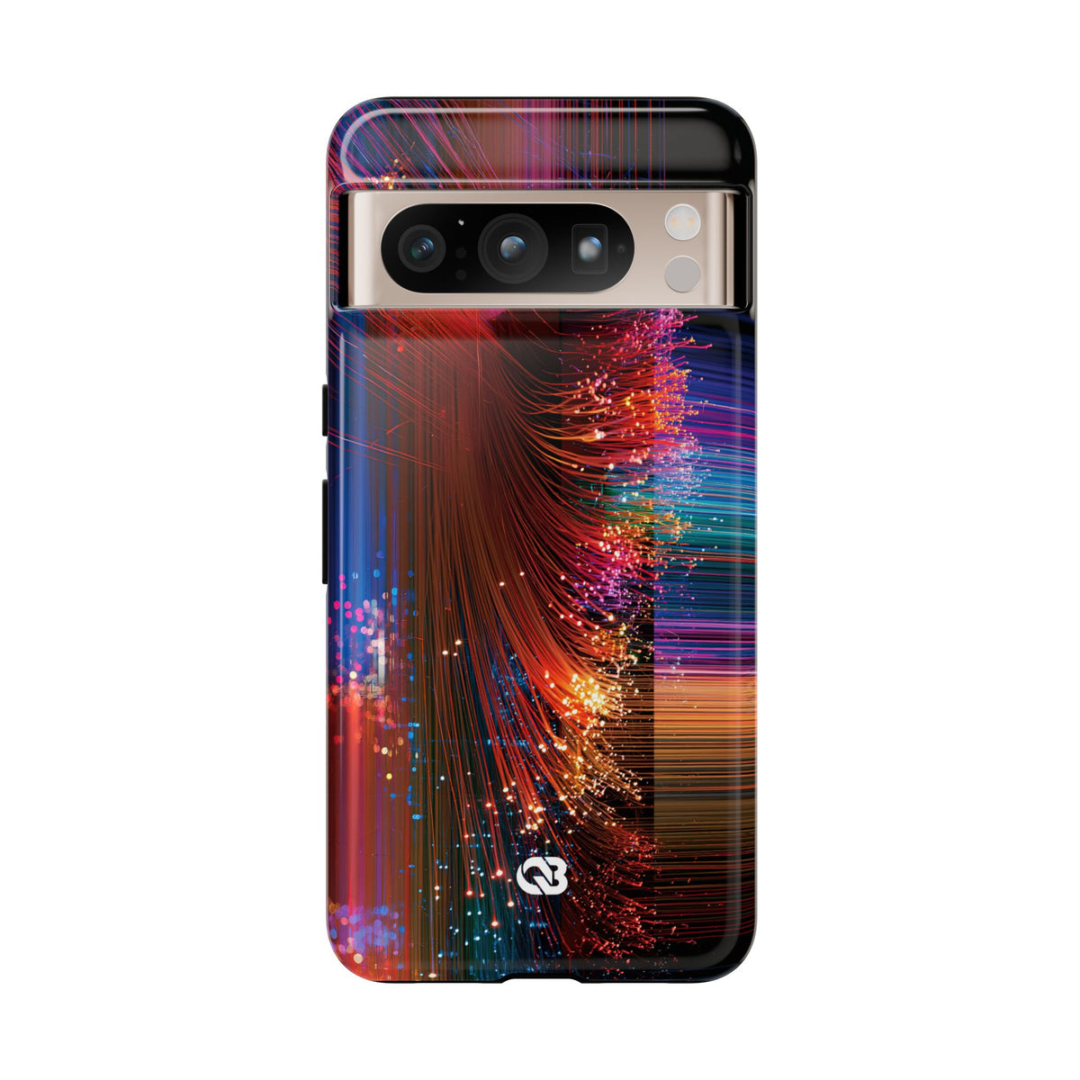 Black Tough Phone Case for Google Pixel - Cyber Optic Streak