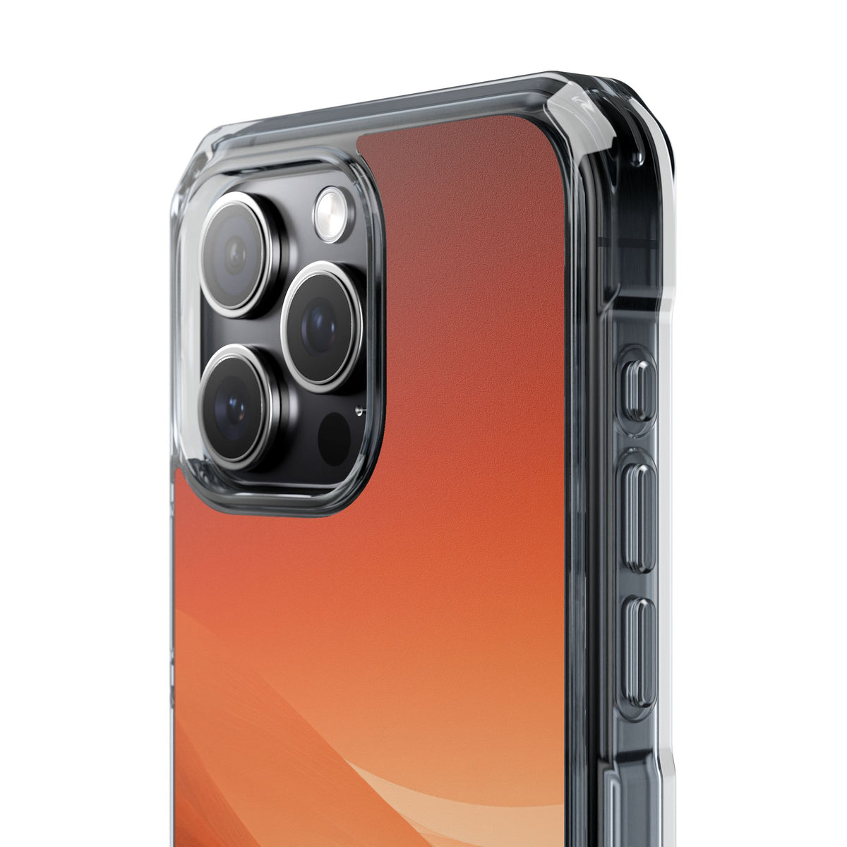 Amber Dune Horizon · Clear Impact Magnetic Phone Case for iPhone ·  Orange
