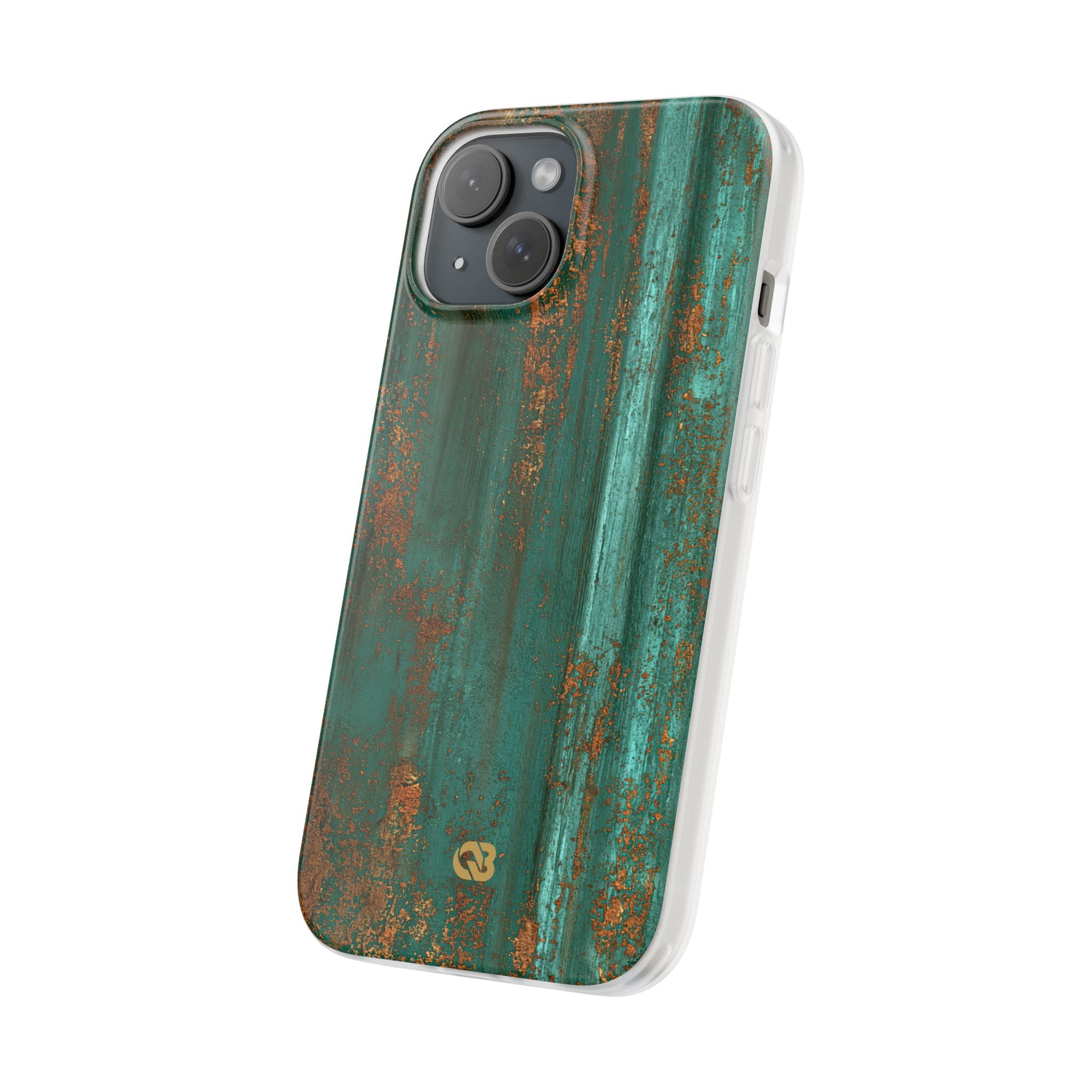 Teal Lite Phone Case for iPhone - Verdigris Copper Siding