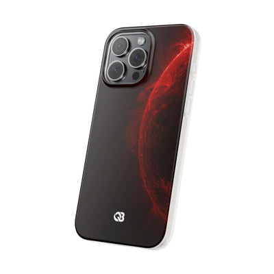 Red Lite Phone Case for iPhone - Solar Crimson Flare