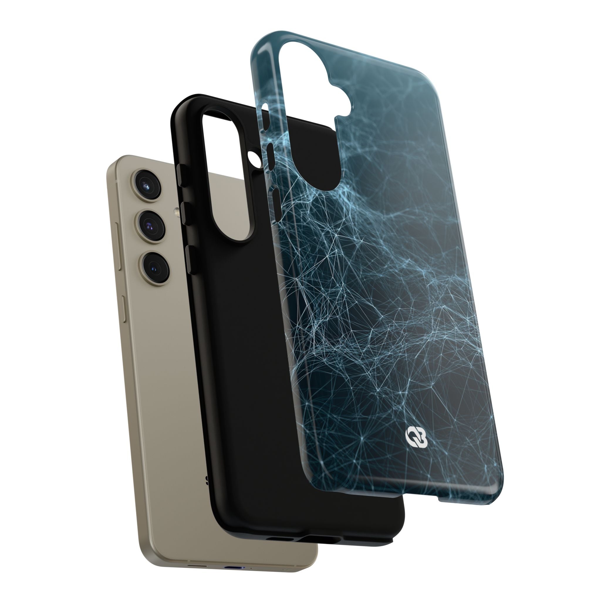 Teal Tough Phone Case for Samsung - Arctic Neural Mesh