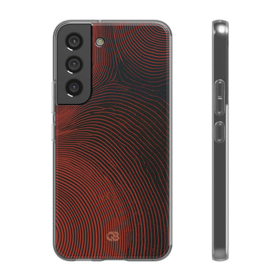 Red Lite Phone Case for Samsung - Terracotta Nerve Map