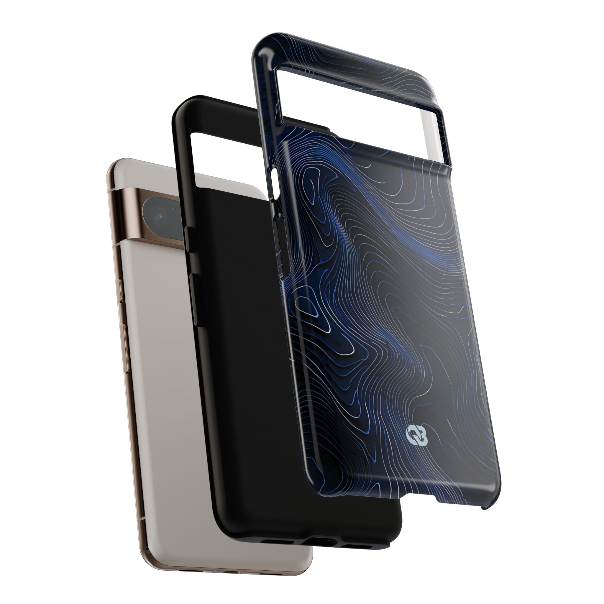Blue Tough Phone Case for Google Pixel - Cobalt Contour Ridge