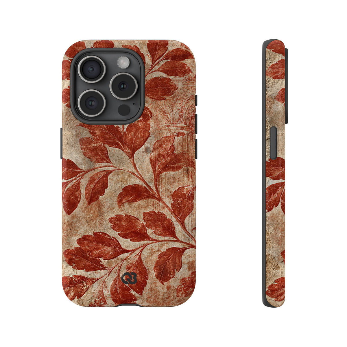 Terracotta Botanical Fresco · Tough Phone Case for iPhone · Red