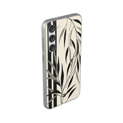 Beige Lite Phone Case for Samsung - Soot Leaf Sketch