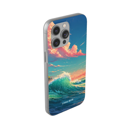 Turkoosi Curl iPhone 14 Pro Max -pehmeä suojakotelo