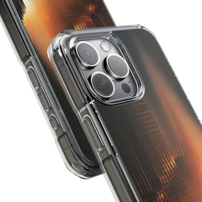 Luminous Grid · Clear Impact Magnetic Phone Case for iPhone · Black