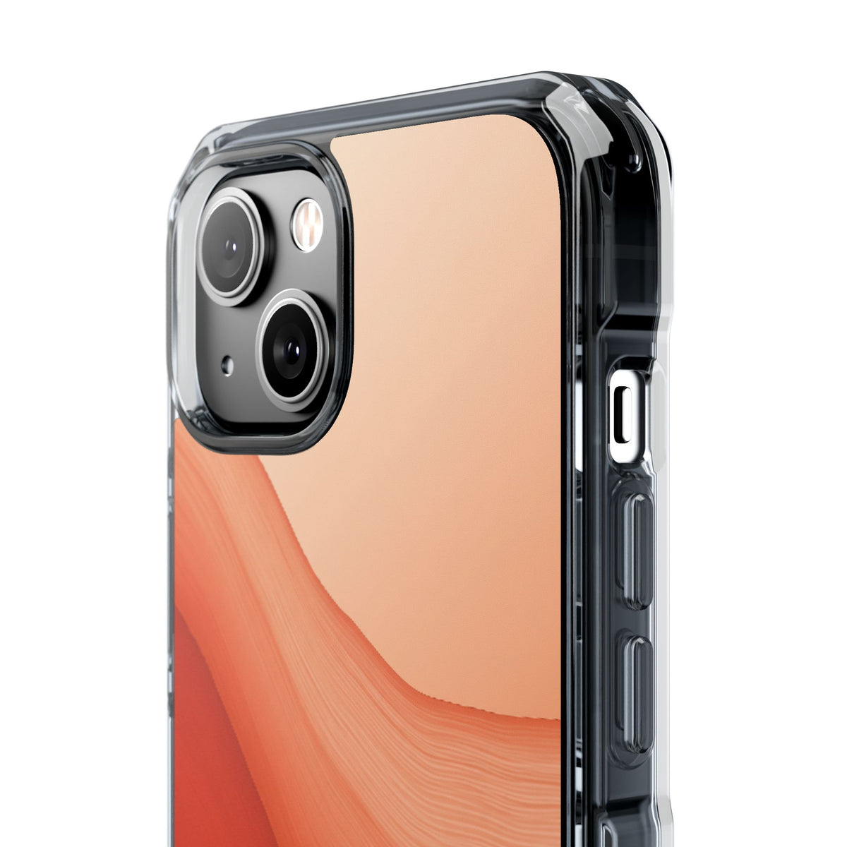 Terracotta Flow · Clear Impact Magnetic Phone Case for iPhone · Orange