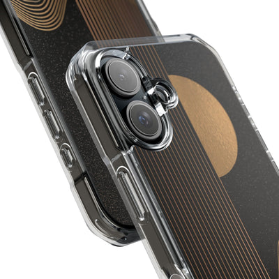 Gold Impact MagSafe Phone Case for iPhone - Gilded Obsidian Dunes