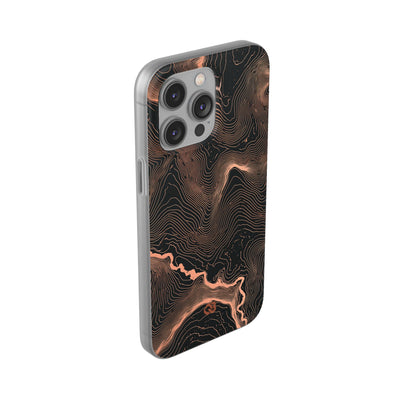 Orange Lite Phone Case for iPhone - Salmon Ridge Topo