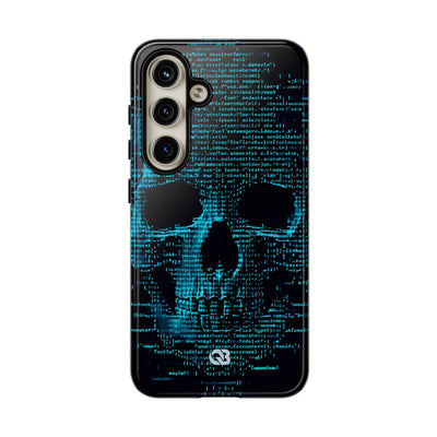Cyan Glitch Skull · Tough Phone Case for Samsung