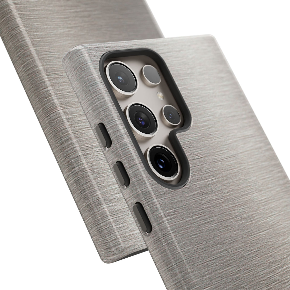 Brushed Silver Alloy · Tough Phone Case for Samsung · Silver