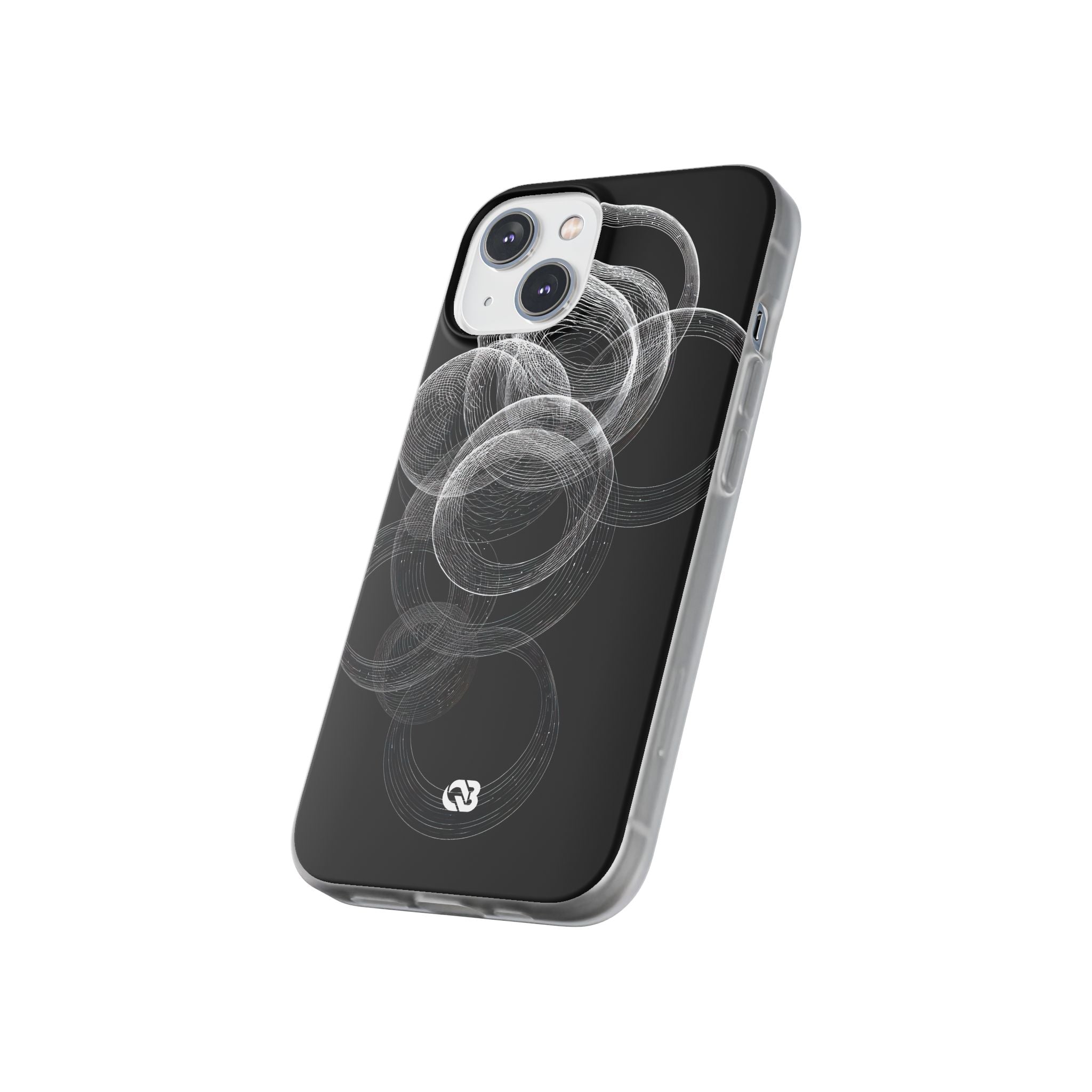 Black Lite Phone Case for iPhone - Kinetic Wireframe Orbit